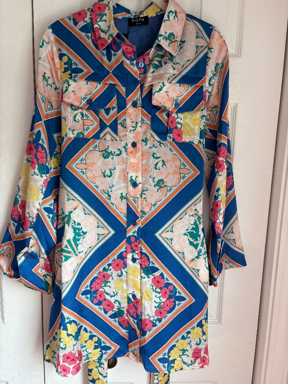 Printed shirt dress/ New w tags/ Size Small